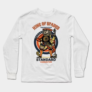 Original Standard Character of Playing Card King of Spade Long Sleeve T-Shirt